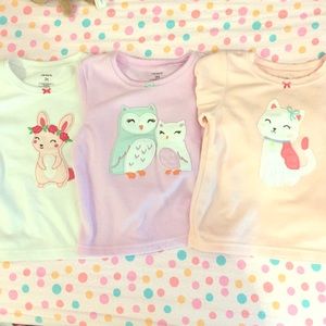 Lot of 3 Toddler Girls 3T Sweatshirts by Carter’s